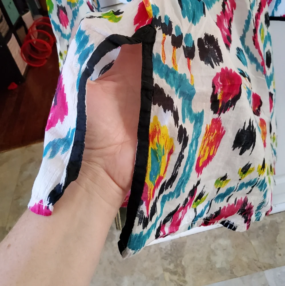 Colorful Kiki Sol  Ikat Print Women's Tunic - Picture 3 of 6